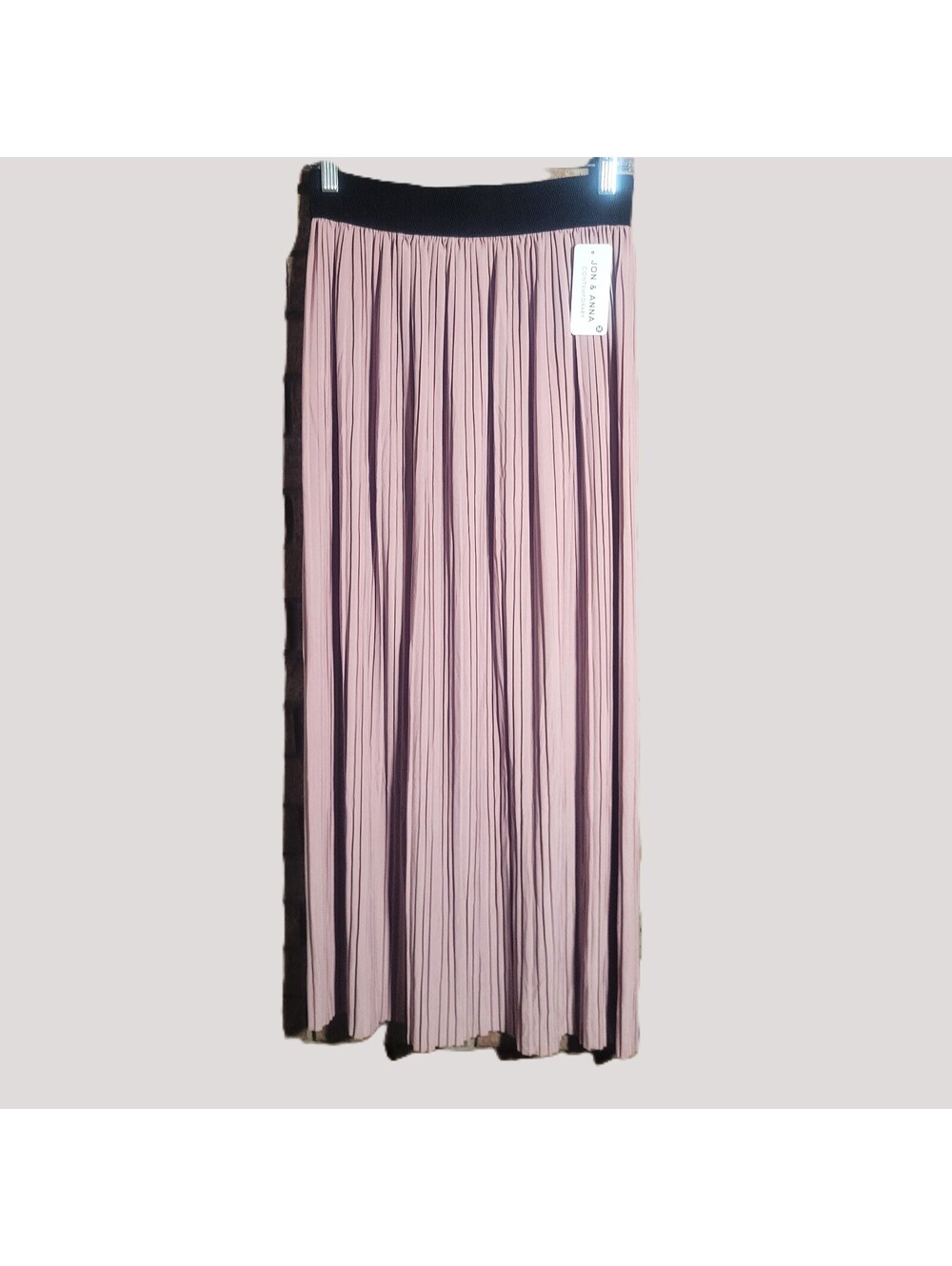 Jon & Anna Contemporary Pleated Maxi Skirt Lt Rose - Size M NWT Flowy Romantic
